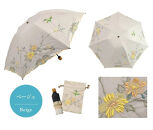 【シノワズリーモダン京都】花鳥刺繍ミニ折りたたみ晴雨兼用日傘&nbsp;ベージュ［&nbsp;京都&nbsp;日傘&nbsp;ブランド&nbsp;女優日傘&nbsp;完全遮光&nbsp;晴雨兼用&nbsp;おしゃれ&nbsp;軽量&nbsp;人気&nbsp;おすすめ&nbsp;ギフト&nbsp;プレゼント&nbsp;お取り寄せ&nbsp;通販&nbsp;送料無料&nbsp;ふるさと納税&nbsp;］