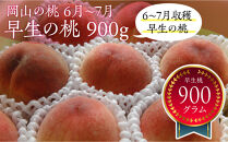 岡山の桃　6月&nbsp;-&nbsp;7月　早生の桃　900ｇ【6月下旬以降発送】