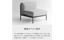 カイス&nbsp;アームレス1Sソファ&nbsp;75cm&nbsp;ガーデンソファー&nbsp;屋外家具&nbsp;庭&nbsp;テラス&nbsp;【IKASAS】
