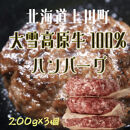 大雪高原牛100%　冷凍ハンバーグ&nbsp;男前な超粗挽き150g&nbsp;×5個　発酵の力で旨み凝縮！ガクヤバーガー監修