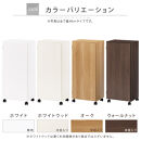 【完成品＋設置付き】オーダーすき間ラック〔幅39cm・キャスター・扉右開き・ロータイプ〕（ホワイトウッド）すき間ラック&nbsp;収納棚&nbsp;約&nbsp;奥行32&nbsp;高さ96&nbsp;扉付き&nbsp;キャスター付き&nbsp;スリム&nbsp;ロータイプ&nbsp;AKONBE400113-39R-WWO