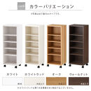 【完成品＋設置付き】オーダーすき間ラック〔幅36cm・キャスター・ロータイプ〕（ホワイトウッド）隙間収納&nbsp;キャスター付き&nbsp;キッチン&nbsp;洗面台&nbsp;隙間&nbsp;収納&nbsp;洗濯機横&nbsp;隙間収納ラック&nbsp;ラック&nbsp;薄型&nbsp;木製&nbsp;AKONBE400103-36-WWO