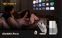 PJ04&nbsp;&nbsp;Aladdin&nbsp;Poca&nbsp;プロジェクター&nbsp;家庭用&nbsp;1080P&nbsp;フルHD解像度&nbsp;/&nbsp;450&nbsp;ANSIルーメン/Harman&nbsp;Kardon内蔵スピーカー&nbsp;/&nbsp;90%&nbsp;DCI&nbsp;P3色域カバー率&nbsp;/&nbsp;120インチ大画面投影&nbsp;/&nbsp;360°回転ジンバル/内蔵バッテリー/天井&nbsp;ぷろじえくたー&nbsp;小型