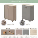 【完成品でお届け】キャスター付き収納ラック（グレー）Toffy&nbsp;トフィー&nbsp;収納ラック&nbsp;推し活&nbsp;収納棚&nbsp;扉付き&nbsp;サイドワゴン&nbsp;デスクワゴン&nbsp;キャスター付き&nbsp;3段&nbsp;木製&nbsp;ラック&nbsp;スリム&nbsp;収納ボックス&nbsp;本棚&nbsp;AKANBR920150-0-GY