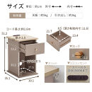 【完成品でお届け】サイドテーブル（グレージュ）Toffy&nbsp;トフィー&nbsp;サイドテーブル&nbsp;引き出し&nbsp;コンセント付&nbsp;ナイトテーブル&nbsp;おしゃれ&nbsp;スリム&nbsp;ベッド&nbsp;ソファテーブル&nbsp;収納&nbsp;コンパクト&nbsp;ベッドサイド&nbsp;TKANBL500424-0-GBE