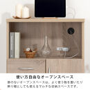【完成品＋設置付き】コンセント付マルチキャビネット（ウォールナット）ルーター収納&nbsp;キャビネット&nbsp;収納ボックス&nbsp;大型&nbsp;テレビ台&nbsp;幅60cm&nbsp;奥行32cm&nbsp;高さ80cm&nbsp;木製&nbsp;収納棚&nbsp;棚&nbsp;扉付き&nbsp;LKONCB642229-0-WAL