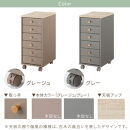 【完成品でお届け】サイドチェスト（グレー）Toffy&nbsp;トフィー&nbsp;サイドチェスト&nbsp;キャスター付き&nbsp;約&nbsp;高さ65cm&nbsp;60cm&nbsp;幅30cm&nbsp;チェスト&nbsp;引き出し&nbsp;6段&nbsp;A4&nbsp;デスク下収納&nbsp;ワゴン&nbsp;スリム&nbsp;LKANCT001181-0-GY