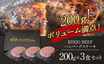 沖縄県産和牛【KINJO BEEF】手ごねハンバーグステーキ（200g×3P）