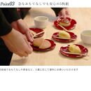 銘々皿 5枚組 梅型 春慶塗 お皿 紀州漆器 赤 朱 プレート 小皿 食器 五枚セット かわいい 伝統 日本製 国産 和食器 カフェ 旅館 新生活【YS5】