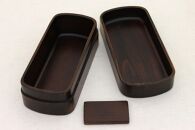 ◇紀州桧弁当箱&nbsp;タイプS－4&nbsp;DBR&nbsp;ナノコート【TN32】