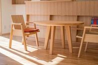 土佐の「イータステーブル」5人で座れるまあるいテーブル♪伝統工法での製作！ヒノキの優しさが心をまあるくしてくれます。