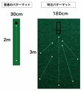 ゴルフ練習用・超高速パターマット 180cm×3ｍと練習用具【ポイント交換専用】