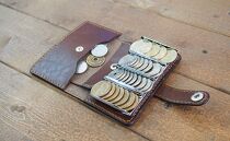 レール式コインケース【キャメル】各コインをキッチリ収納できる小さなお財布！