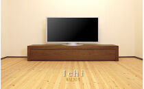 【ICHI テレビボード　194cm】(ICHIシリーズ)シンプルで重厚なデザインのテレビボード＜ウォールナット材・ツキ板　オイルフィニッシュ　リモコン対応＞ mufactory