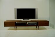 【180TVボード　ウォールナット 180cm tv04】シャープでおしゃれな天然木ツキ板のテレビボード＜ウォールナット材ツキ板　オイルフィニッシュ＞家具 テレビ台 テレビボード TVボード AVボード リビングボード サイドボード  MUFactory