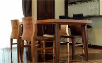 オルソル&nbsp;ダイニングチェアー&nbsp;無垢削出し&nbsp;骨盤サポート&nbsp;ブラックチェリー