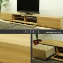 【大川家具】無垢材 テレビボード  ローボード テレビ台  TV台 凛 幅1800  ホワイトオーク ナチュラル インテリア おしゃれ 収納 国産 日本製 完成品 組み立て不要 高級感  【設置付き】