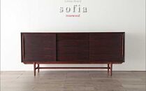 【Sofia リビングボード　Rosewood　200cm/ローズウッド・オイルフィニッシュ】ローズウッドの上質なリビングボード 家具 リビングボード サイドボード ローボード 棚 飾り棚 食器棚 本棚 MUFactory