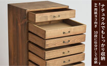 A4書類ケース&nbsp;10段横【ハンドブラウン色】