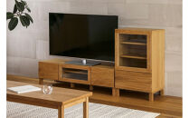 【開梱設置】高野木工 LECCE レッチェ 120TVボード オーク (透明ガラス) 【10年保証】