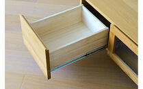 【開梱設置】高野木工 LECCE レッチェ 120TVボード オーク (透明ガラス) 【10年保証】