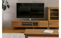 【開梱設置】高野木工 LECCE レッチェ 142TVボード オーク (透明ガラス) 【10年保証】