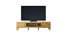 【開梱設置】高野木工 LECCE レッチェ 142TVボード オーク (透明ガラス) 【10年保証】