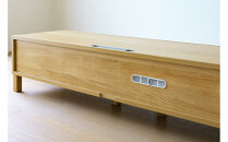 【開梱設置】高野木工 LECCE レッチェ 142TVボード オーク (透明ガラス) 【10年保証】