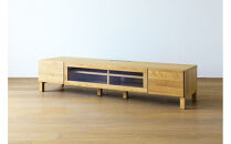 【開梱設置】高野木工 LECCE レッチェ 164TVボード オーク (透明ガラス) 【10年保証】