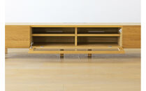 【開梱設置】高野木工 LECCE レッチェ 164TVボード オーク (透明ガラス) 【10年保証】