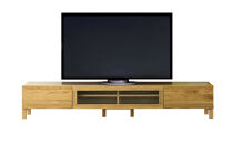 【開梱設置】高野木工 LECCE レッチェ 200TVボード オーク (透明ガラス) 【10年保証】