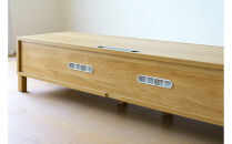 【開梱設置】高野木工 LECCE レッチェ 200TVボード オーク (透明ガラス) 【10年保証】