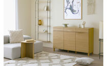 【開梱設置】高野木工&nbsp;LECCE&nbsp;レッチェ&nbsp;134キャビネット&nbsp;オーク【10年保証】