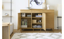 【開梱設置】高野木工&nbsp;LECCE&nbsp;レッチェ&nbsp;134キャビネット&nbsp;オーク【10年保証】