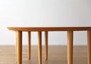 【開梱設置】高野木工 バルーンリビングテーブル 69-2枚 ホワイトオーク【10年保証】