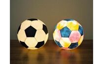 球体行灯「舞」(置)サッカーボールランプ 手漉きモミ和紙