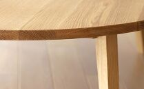 【開梱設置】高野木工 プレーン ラウンドダイニングテーブル［単品］120cm ホワイトオーク【10年保証】