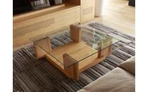 CARAMELLA Living Table 0909 walnut (glass top)