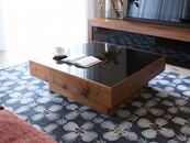 CHOCOLAT Living Table 098 walnut (glass top)