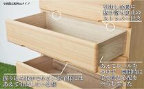 九州産ヒノキチェストなごみ120センチ幅４段
