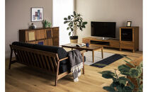 【開梱設置】高野木工 LECCE レッチェ 180TVボード ウォルナット  (黒ガラス) 【10年保証】