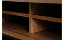 【開梱設置】高野木工 LECCE レッチェ 180TVボード ウォルナット  (黒ガラス) 【10年保証】