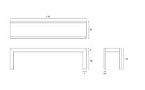 CARAMELLA  Bench wood 126 oak