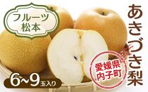 フルーツ松本のあきづき梨（2）【6～9玉入り】【フルーツ 果物 くだもの 食品 人気 おすすめ 送料無料】