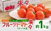 フルーツトマト朱々（Lサイズ）1kg（12玉～14玉）