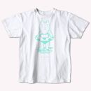 ヨロンブルーTシャツ「島猫」・ホワイト／Sサイズ