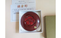 鎌倉彫青山工房の小鏡（梅の花）