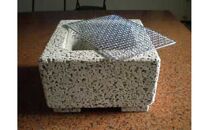 桜島溶岩&nbsp;焼肉用プレート&nbsp;1枚＆&nbsp;軽石七輪&nbsp;＋&nbsp;金網&nbsp;1組セット