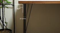 鉄脚テーブル 4本セット・680ｍｍ・支柱太さ27ｍｍタイプ【艶消しクリア】DIY用テーブル足