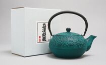 南部鉄器 急須 丸型桜青 0.36L 伝統工芸品